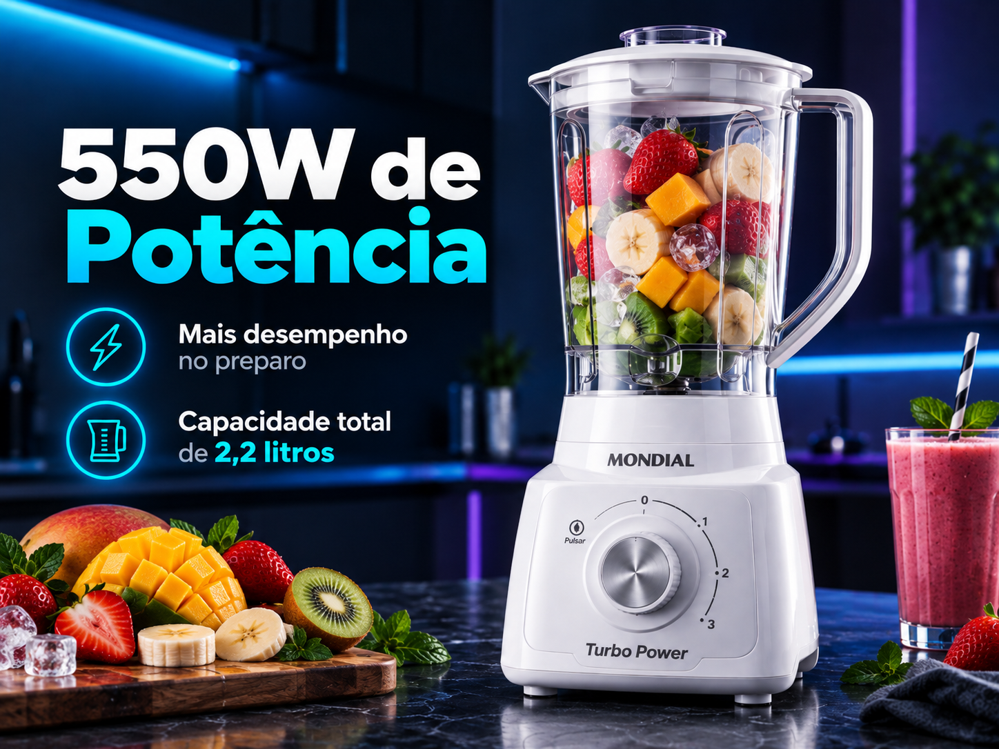 Liquidificador Mondial Turbo Power L-99 WG — imagem 2